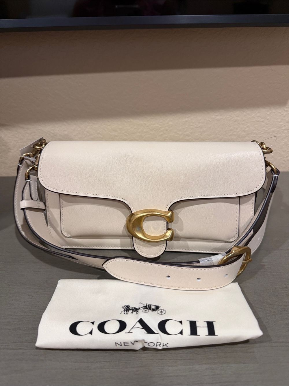 Tabby 26 Leather Shoulder Bag Chalk